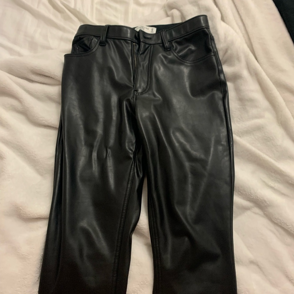 Abercrombie Curve Love Vegan Leather Pants